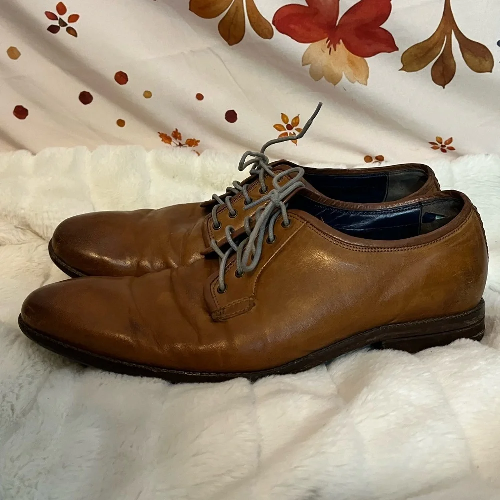 Cole Haan Grand Postman Mens 8.5M Brown Oxford Lace Up Workwear Office Shoes